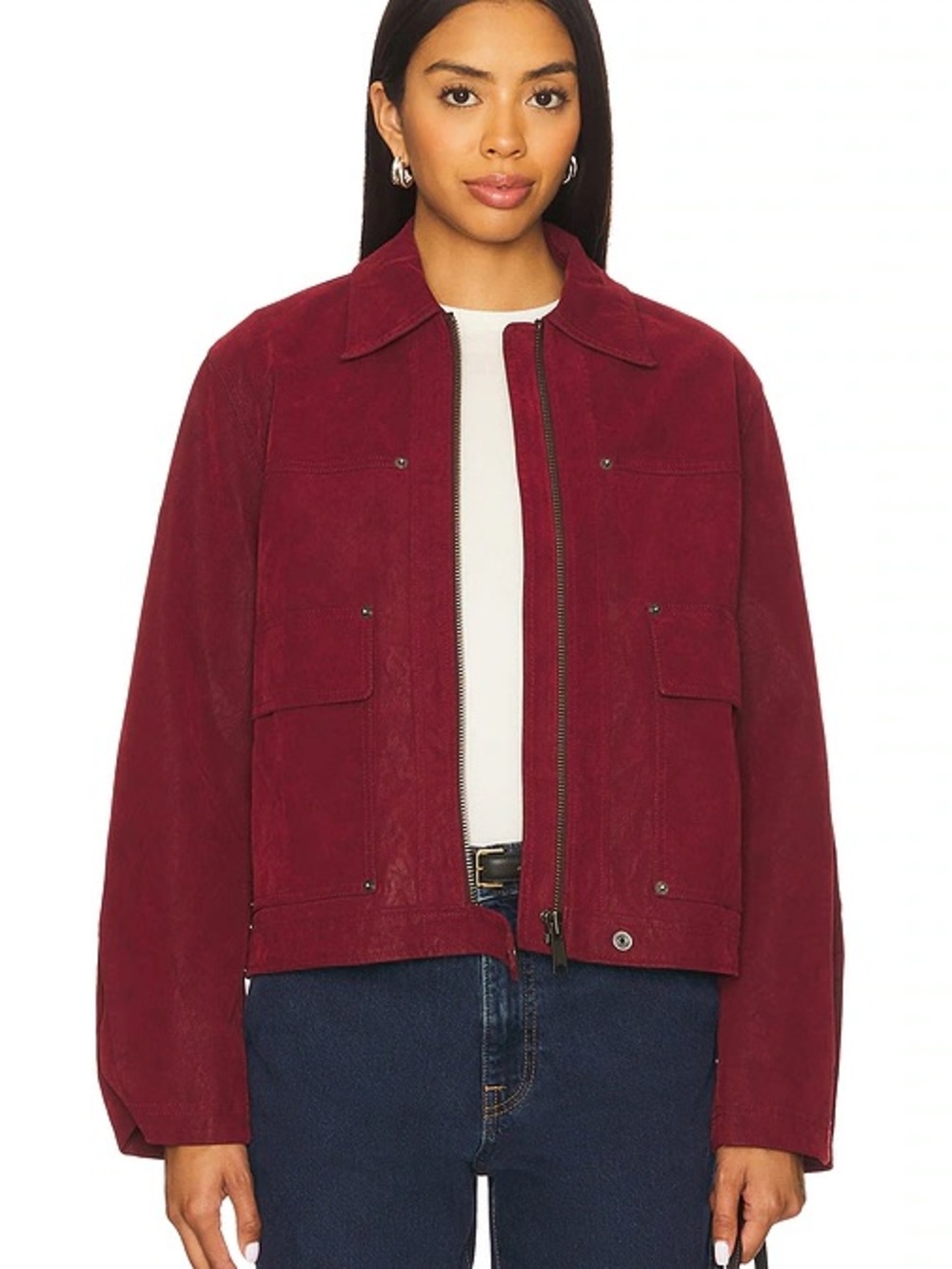 We The Free Suede Zip Jacket